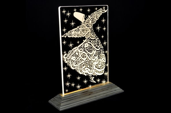 TLT Panel Deco3D Mevlana LEDli Masaüstü Lambası - 3
