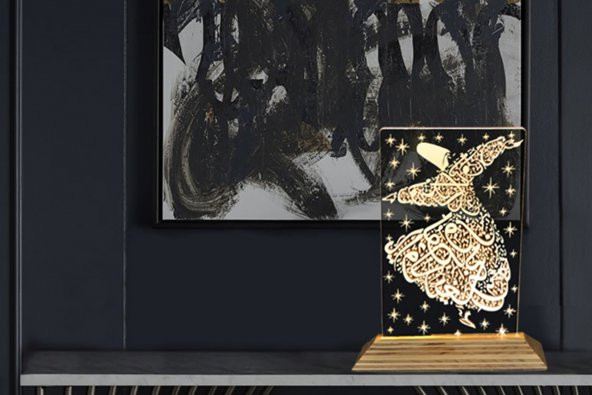 TLT Panel Deco3D Mevlana LEDli Masaüstü Lambası - 5