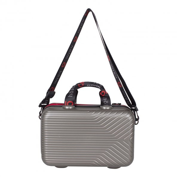 Bagacar Holm Kırılmaz Makyaj Çantası El Valizi ve Çantası Kahve - 3