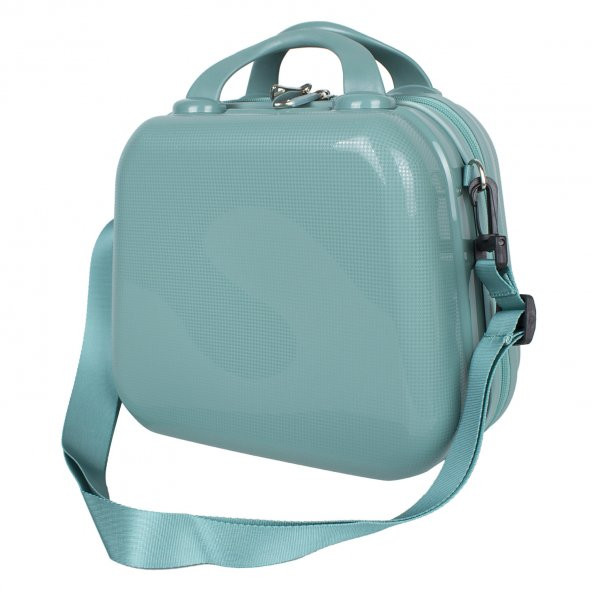 Bagacar Kırılmaz Makyaj Çantası El Valizi ve Çantası Su Yeşili