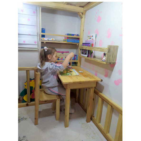 Wooding Education Ahşap Çocuk Masa Sandalye Takımı - 6