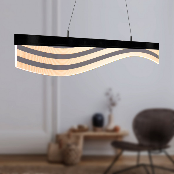 TLT Panel Decoline Çizgi Dalga LED li Sarkıt Avize - 3