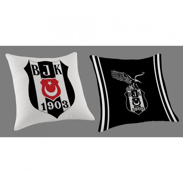 Taç Lisanslı Beşiktaş Logo Kırlent Yastık 40*40