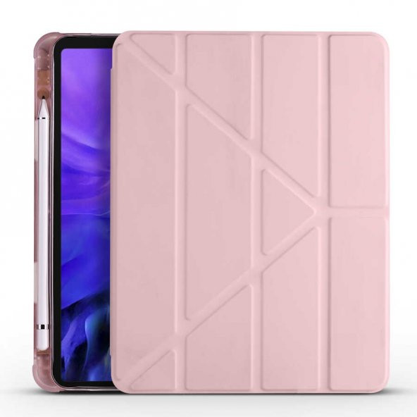 Apple iPad Pro 10.5 (7.Nesil) Kılıf Zore Tri Folding Smart With Pen Standlı Kılıf - 6