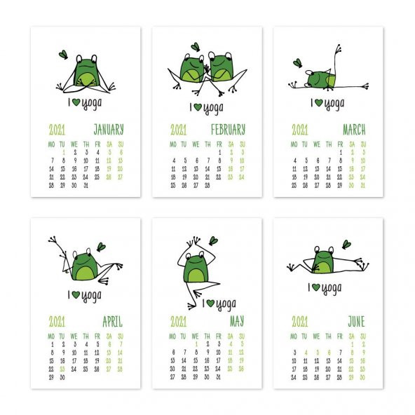 Yoga Kurbağa İngilizce Masa Takvimi - 2