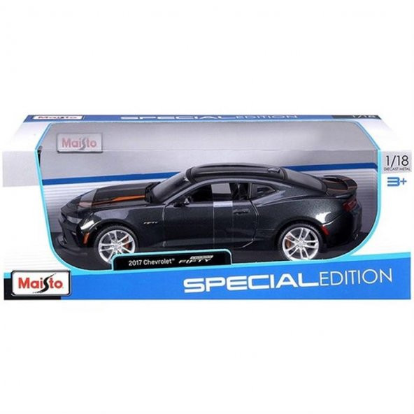 Maisto Special Edition 2017 Chevrolet Camaro Fifty 1:18 Model Araba Siyah - 4