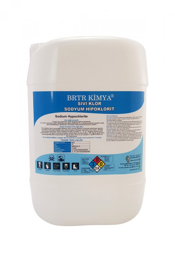Brtr Saf Sıvı Klor 6 kg - Sodyum Hipoklorit - 2