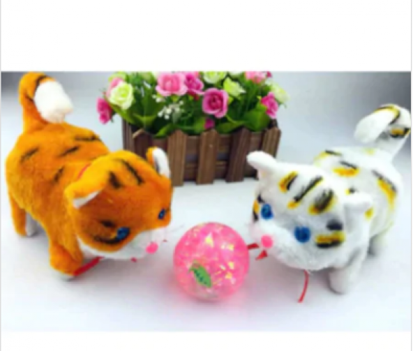 Oyuncak Pilli Sesli Yürüyen Kedi 18 CM - Aynı Gün Ücretsiz Kargo - 2