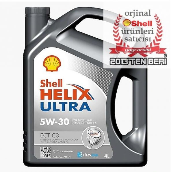 SHELL HELİX ULTRA ECT C3 5W30-4 LİTRE SHELL ENGİNE FLUSH HEDİYELİ - 2