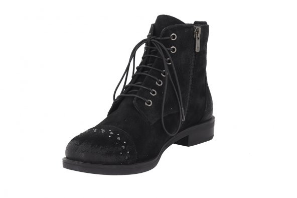 She-Bab Siyah Süet Deri  Kadın Postal Bot H18K1504 - 3