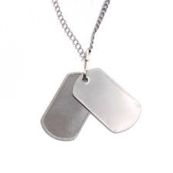 5 ÇİFT ASKER KÜNYESİ 10 ADET LEVHA 5 ADET ZİNCİR