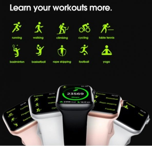 AirWatch Akıllı Saat Suya Dayanıklı Ateş Ve Nabız Ölçer Çok Fonksiyonlu Ios Ve Android Uyumlu AirWat - 6