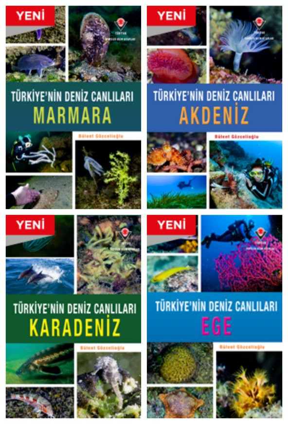 Tübitak Türkiye"nin Deniz Canlıları Serisi 4 Kitap