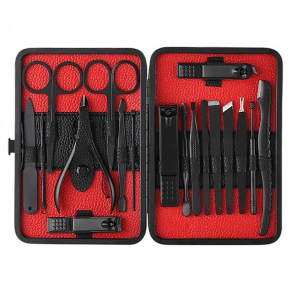 18 Parça Manikür Seti Pedikür Seti El Ayak Tırnak Makası Seti