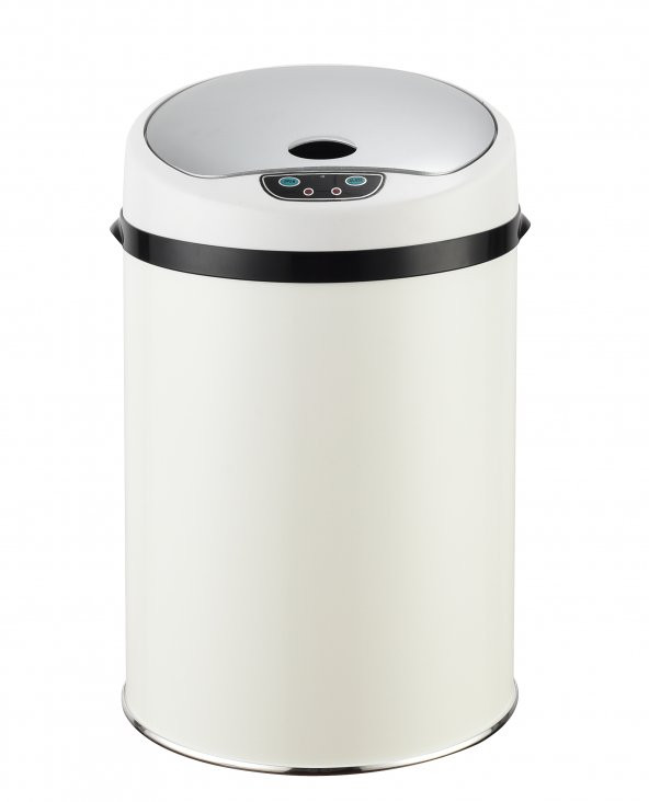 Sensörlü Çöp Kovası Temas Gerektirmeyen,Hijyenik Beyaz Renkli 24x24x27cm 9 Lt - 2