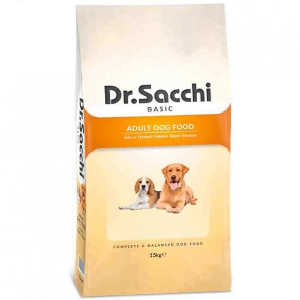 Dr.Sacchi Basic Chicken Tavuklu Yetişkin Köpek Maması 15 Kg