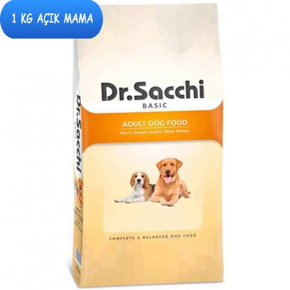Dr.Sacchi Basic Chicken Tavuklu Yetişkin Köpek Maması 1 Kg AÇIK