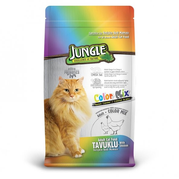Jungle 15 kg Colormix Tavuklu Kedi Maması Skt : 10/2023