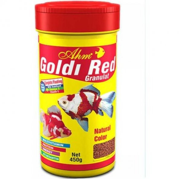 Ahm Goldi Red Granülat Japon Balığı Yemi 250 ml