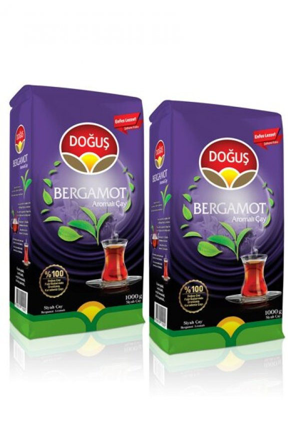 Doğuş Çay Bergamot Aromalı Siyah Çay 1000 Gr x 2 Adet