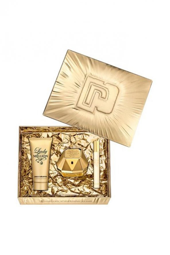 PACO RABANNE LADY MILLION BAYAN EDP 80+BL100+EDT10 ML - 2