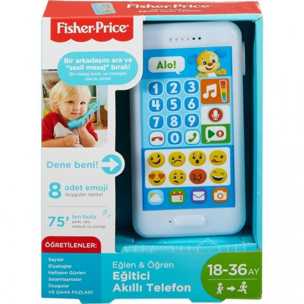 Fisher-Price Eğlen & Öğren İnteraktif Akıllı Telefon (Türkçe) Emojili FPR25 - 7