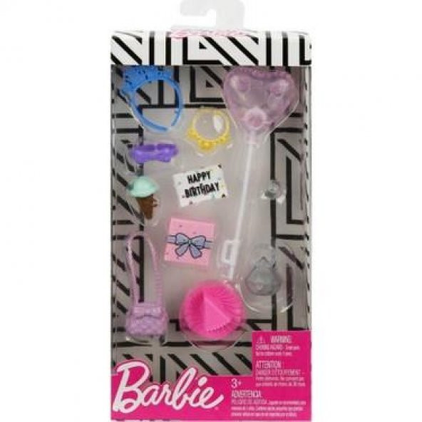 Barbie nin Son Moda Aksesuarları Happy Birthday FND48-GHX36