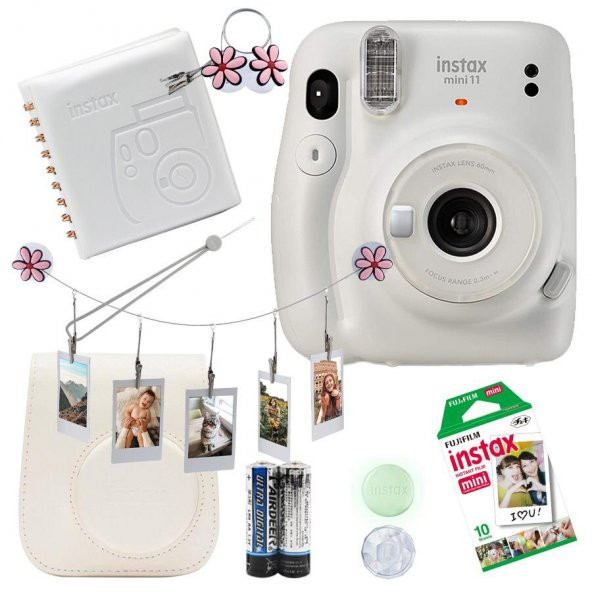 Fujifilm İnstax Mini 11 Fotoğraf Makinesi Set BEYAZ - 1