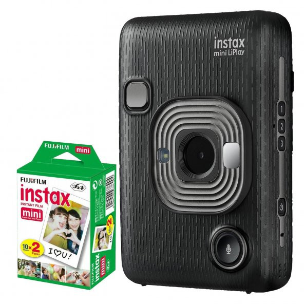 Fujifilm Instax Mini LiPlay Şipşak Fotoğraf Makinesi +20 li film (DARK GRAY)