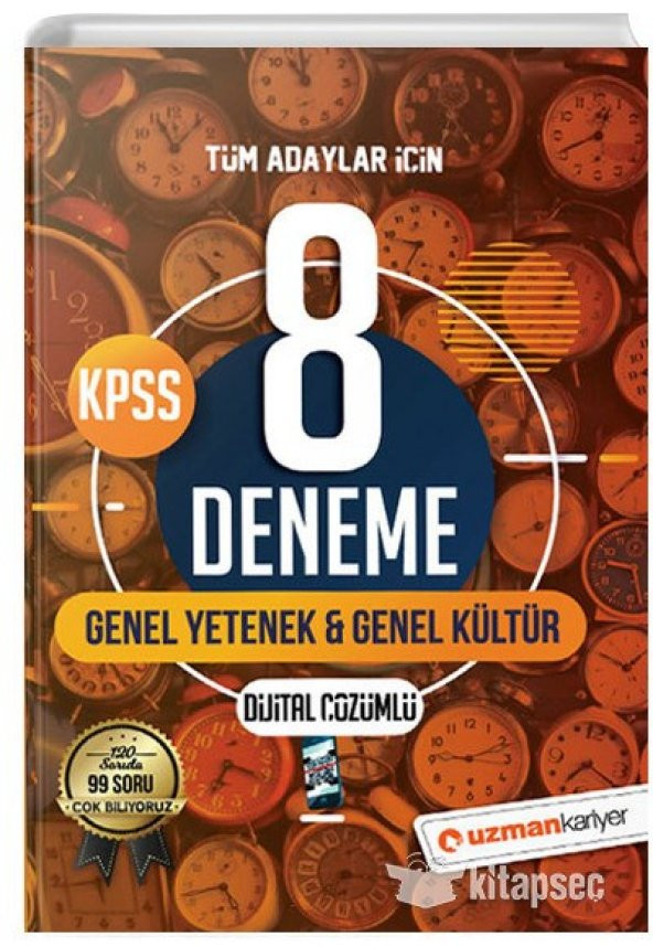 2021 KPSS Genel Yetenek Genel Kültür 8 Deneme Dijital Çözümlü Uzman Kariyer Yayınları