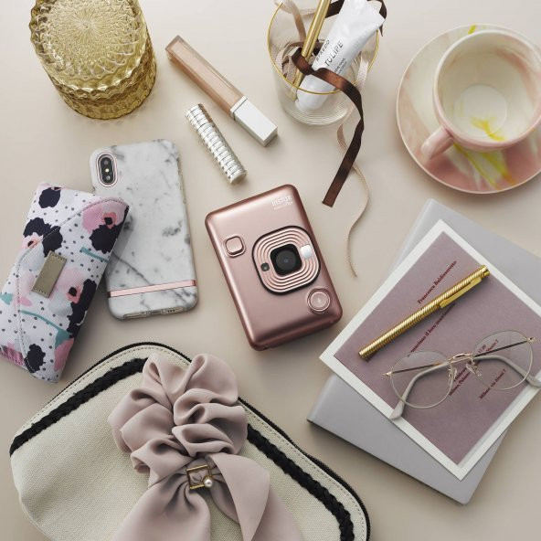 Fujifilm Instax Mini LiPlay Şipşak Fotoğraf Makinesi +20 li film (BLUSH GOLD) - 5