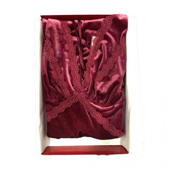 Pierre Cardin 840 Kadife Kısa Gecelik - 2