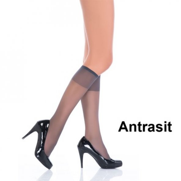 12 Adet Penti Fit 15 Pantolon Çorabı Dizaltı Çorap 15 Den Parlak - 4