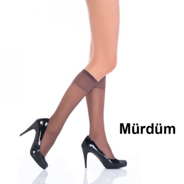 12 Adet Penti Fit 15 Pantolon Çorabı Dizaltı Çorap 15 Den Parlak - 5