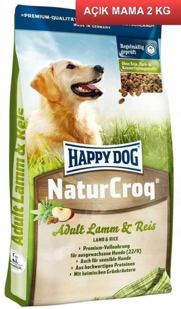 Happy Dog Natur Croq Kuzu Prinç Köpek Maması 2 Kg AÇIK
