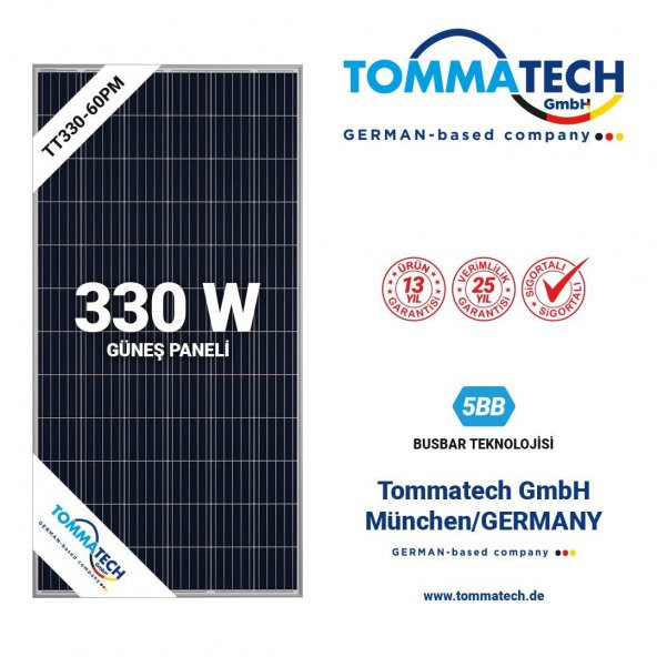 Tommatech 330 Watt Güneş Paneli 60PM - 2