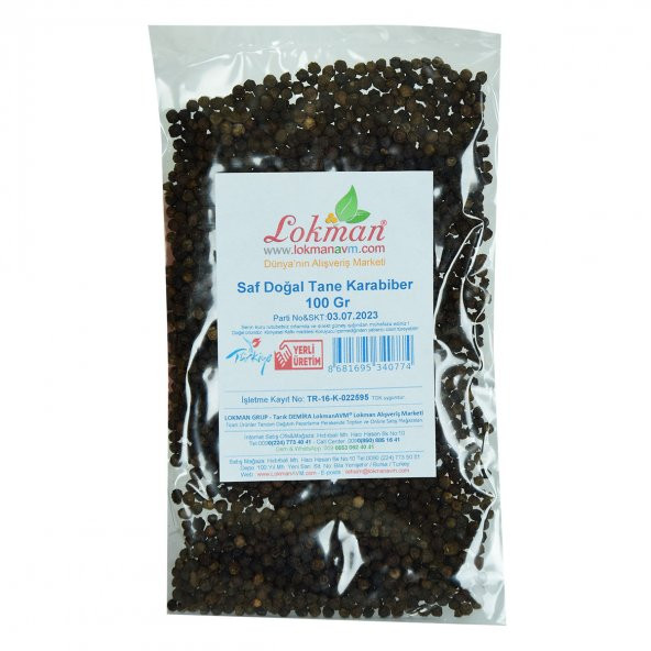 Karabiber Doğal Tane Saf 100 Gr Paket - 2