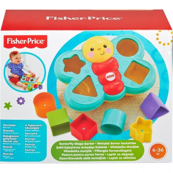Fisher-Price Şekil Eşleştirme Arkadaşı Kelebek 6 Bloklu CDC22 - 7