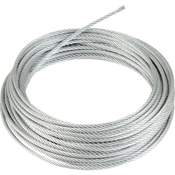 GALVANİZ ÇELİK HALAT 2 MM - 12 MM  5 MM (6X7) GALV. 20 METRE - 2