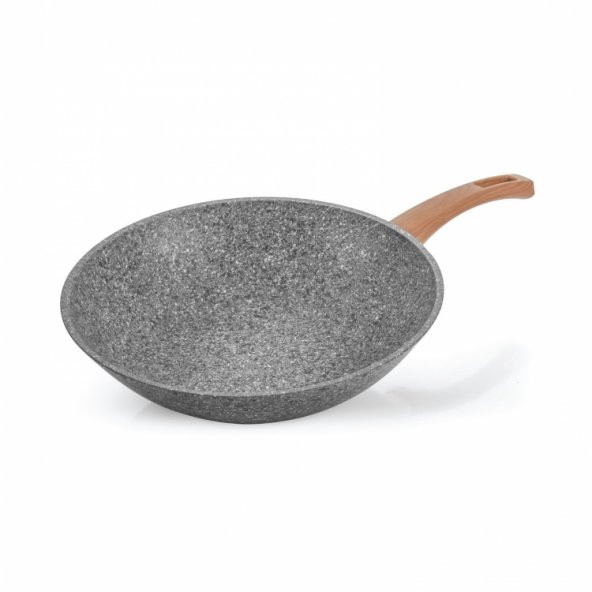 Karaca Silver Stone Bio Granit 28 cm Wok Tava - 1