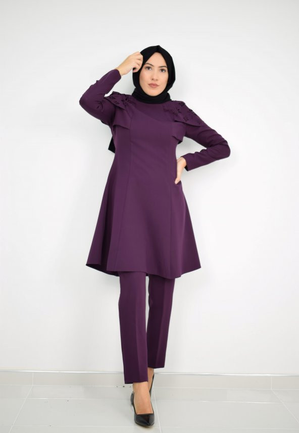 Erb Pelerinli Takım Elbise Mc0034 Mor