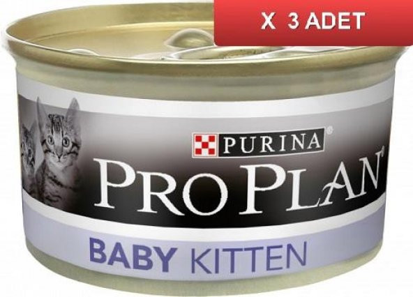 ProPlan Baby Kitten Bebek Kedi Maması 85 Gr (3 ADET)