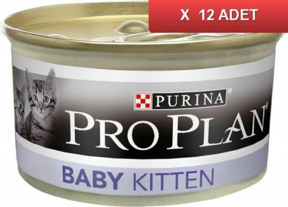 ProPlan Baby Kitten Bebek Kedi Maması 85 Gr (12 ADET)