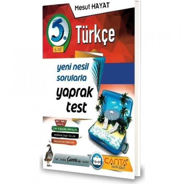 Çanta Yayınları 5. Sınıf Türkçe Yeni Nesil Sorularla Yaprak Test