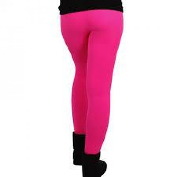 Kız Çocuk İçi Şardonlu Neon Pembe Tayt - 2