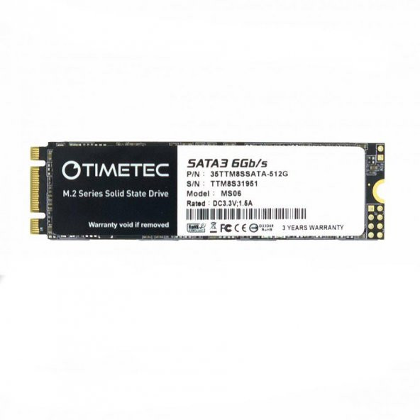 Timetec 35TTM8SSATA-512G 530/500 MB/S 512 GB M.2 SSD