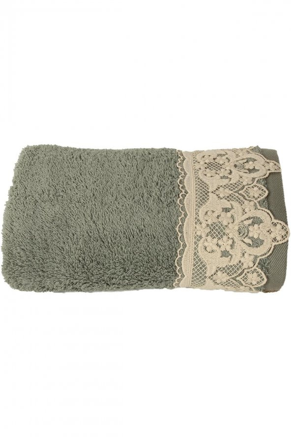 Ecocotton Organik Pamuk Aile Bornoz Seti - Azra Krem-Yeşil 10 Parça - 8