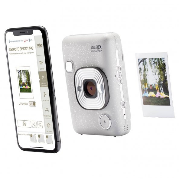 Fujifilm İnstax liplay Fotoğraf Makinesi (STONE WHITE) 10 LU - 2