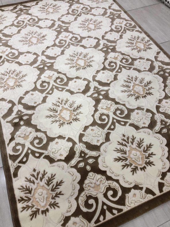Saray Halı 3B 11255 J-1 Bej 150x230 Krem 4 M2 Halı ! - 2