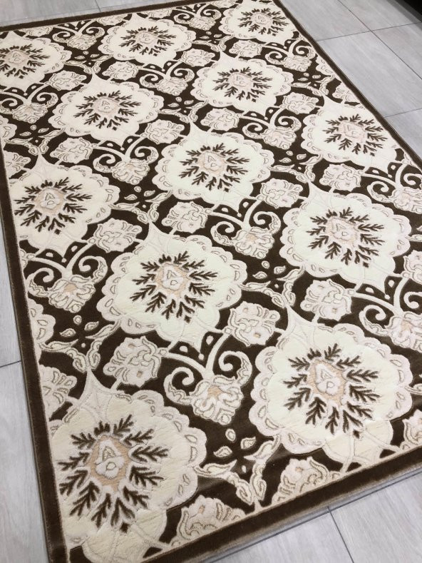 Saray Halı 3B 11255 J-1 Bej 150x230 Krem 4 M2 Halı ! - 5